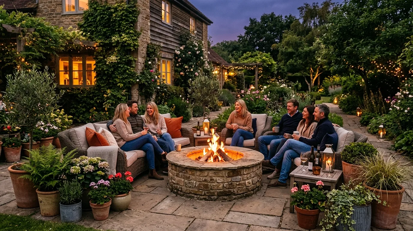Patio Garden With Pergola